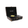 CLAW Stag Portable Vinyl Record Player Turntable with Built-in Stereo Speakers Brown